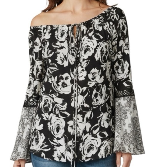 White House Black Market Tops - NWT WHITE HOUSE BLACK MARKET Long Bell Sleeve Off Shoulder Blouse Size Small